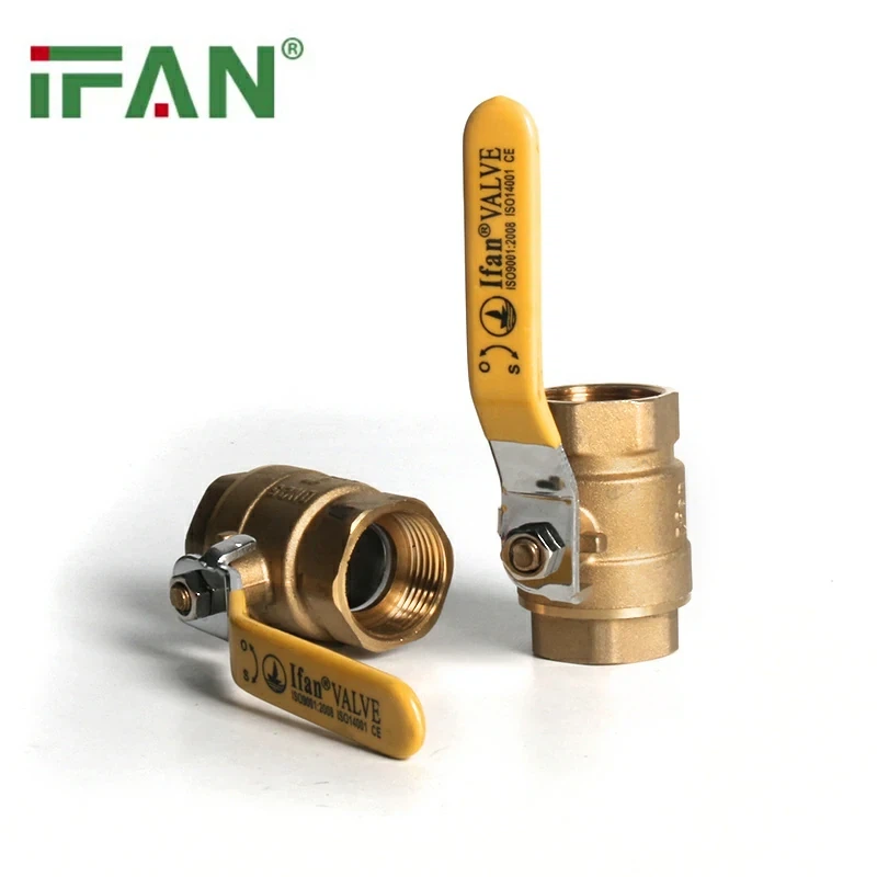 Желтые латунные газовые клапаны Ифана